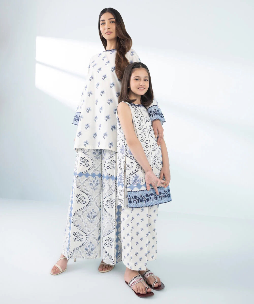 2 Piece - Embroidered Cambric Suit (KID)
