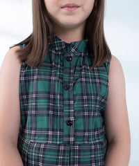 Checkered Poplin Dress