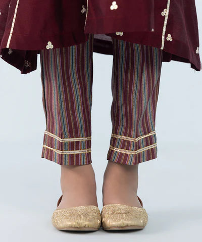 2 Piece - Embroidered Cotton Net Suit