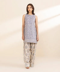 2 Piece - Printed Crosshatch Suit