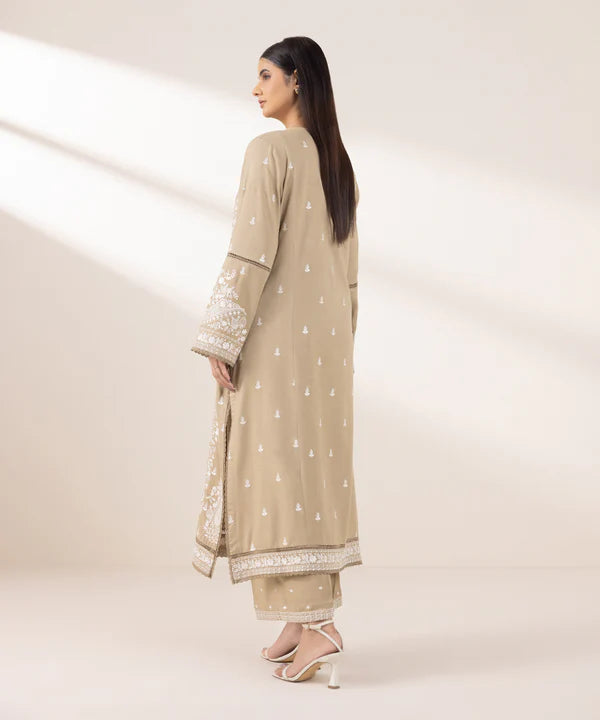 Embroidered Raw Silk Shirt
