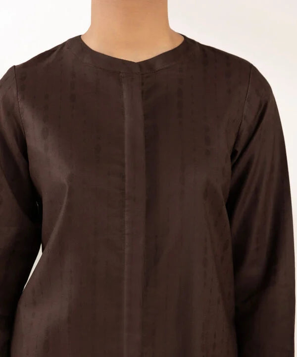 Solid Cotton Jacquard Shirt