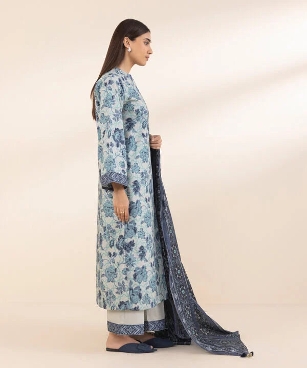 2 Piece - Printed Cotton Suit