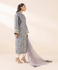 2 Piece - Embroidered Cotton Suit