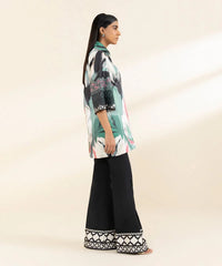 2 Piece - Embroidered Satin Suit