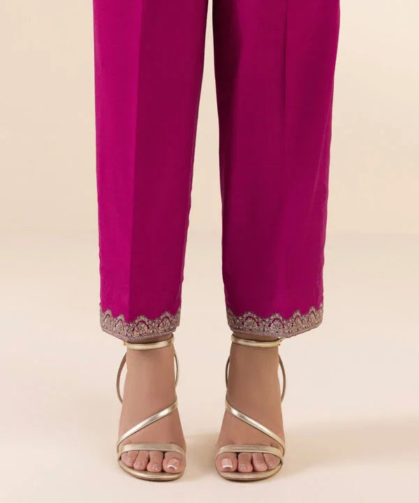 3 Piece - Embroidered Organza Suit