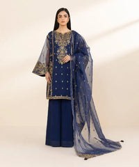 3 Piece - Embroidered Organza Suit
