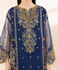 3 Piece - Embroidered Organza Suit