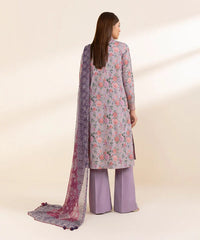 3 Piece - Printed Cotton Viscose Suit