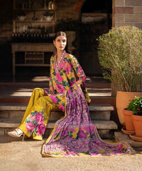 3 Piece - Printed Cotton Suit