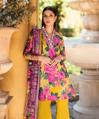 3 Piece - Printed Cotton Suit