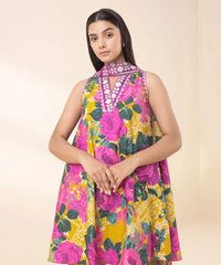 3 Piece - Printed Cotton Suit