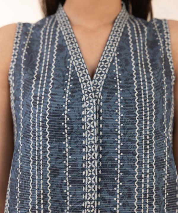 3 Piece - Printed Zari Lawn Suit