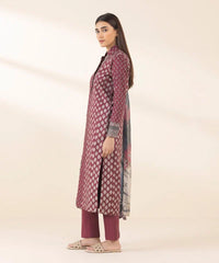 3 Piece - Printed Cotton Viscose Suit