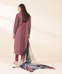 3 Piece - Printed Cotton Viscose Suit