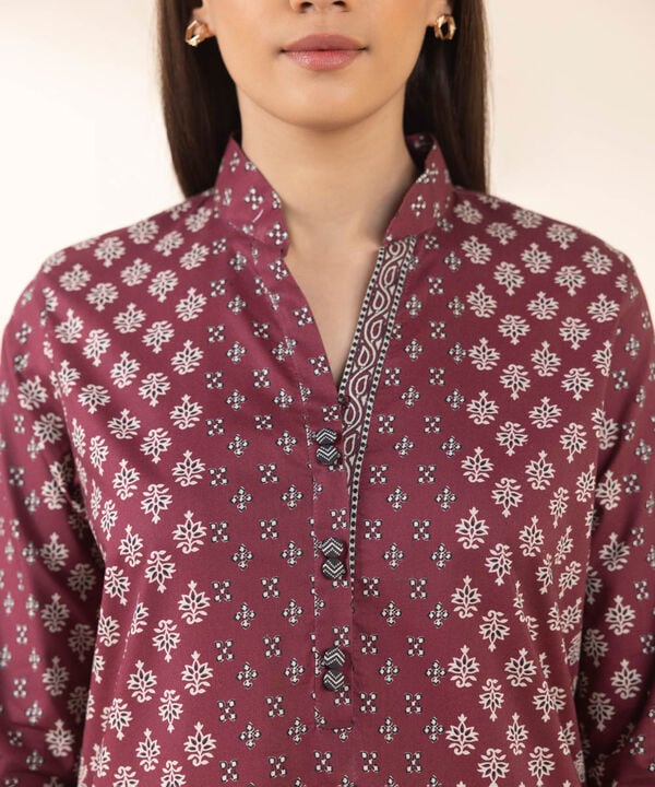 3 Piece - Printed Cotton Viscose Suit