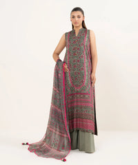 3 Piece - Printed Light Linen Suit