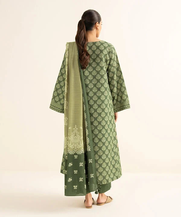 3 Piece - Printed Light Khaddar Suit