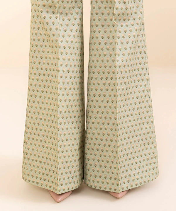 3 Piece - Embroidered Cotton Satin Suit