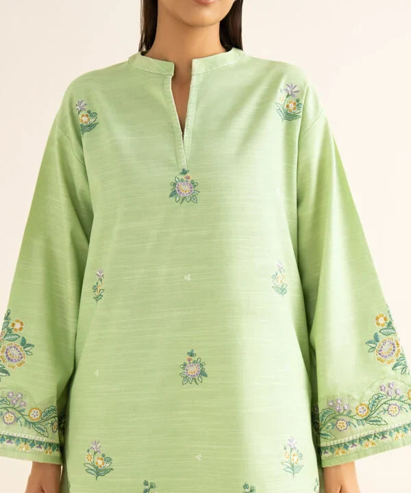 3 Piece - Embroidered Khaddar Suit