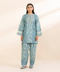 2 Piece - Embroidered Light Khaddar Suit