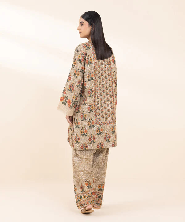 2 Piece - Embroidered Light Khaddar Suit