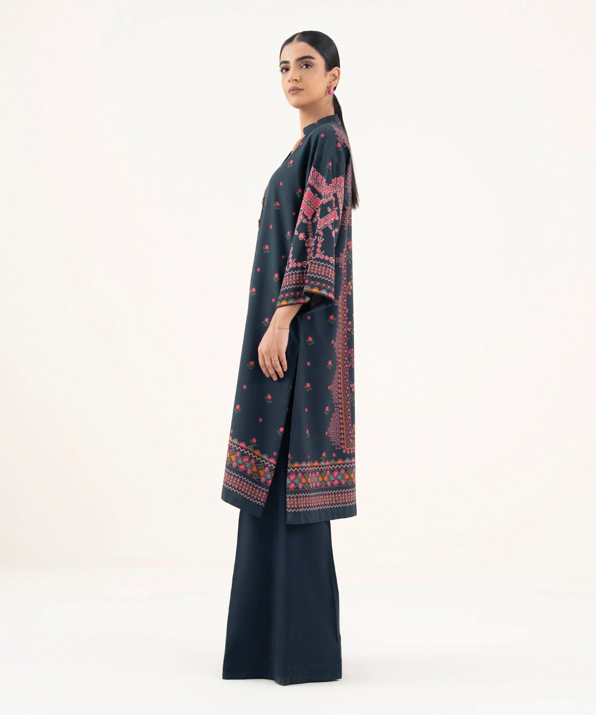 2 Piece - Printed Cotton Suit