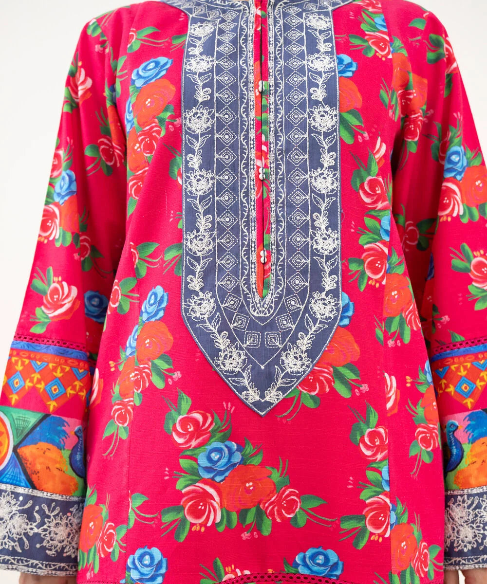 Embroidered Light Khaddar Shirt