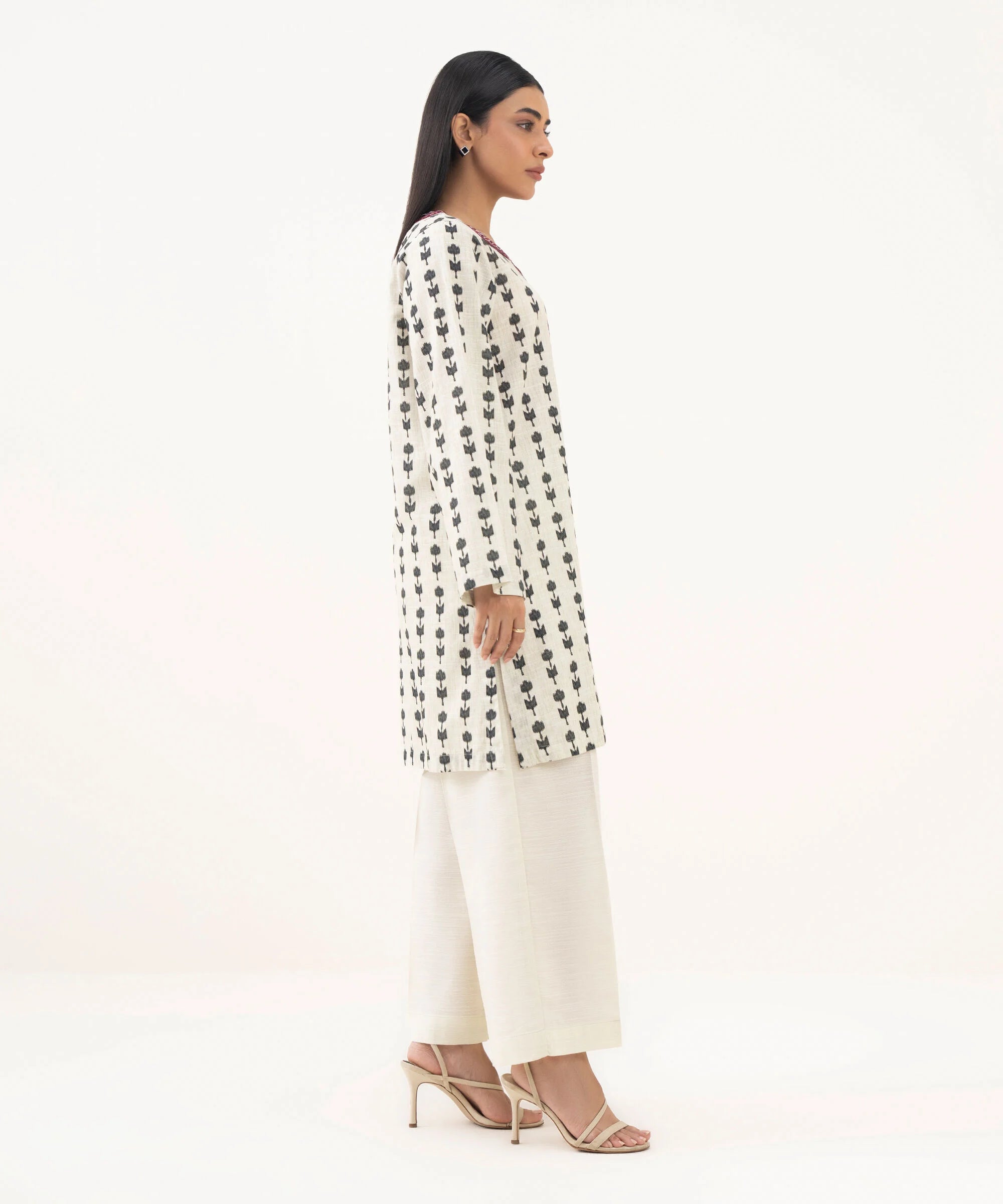 Embroidered Light Khaddar Shirt