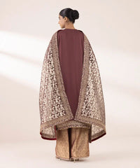 3 Piece - Embroidered Chiffon Suit