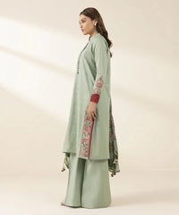 2 Piece - Embroidered Crosshatch Suit