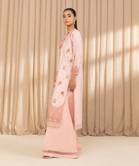 3 Piece - Embroidered Cotton Net Suit
