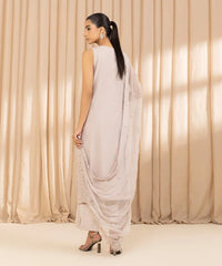 3 Piece - Embroidered Net Suit