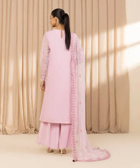 3 Piece - Embroidered Net Suit
