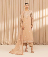 3 Piece - Embroidered Net Suit