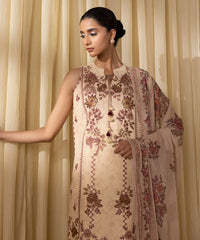3 Piece - Embroidered Cotton Jacquard Suit