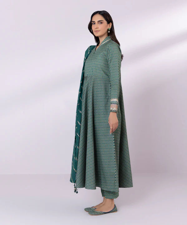 3 Piece - Embroidered Cambric Suit