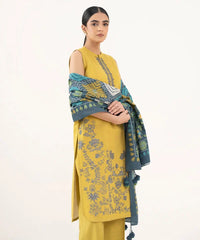 3 Piece - Embroidered Khaddar Suit