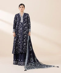 3 Piece - Embroidered Jacquard Suit