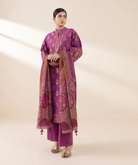 3 Piece - Embroidered Jacquard Suit
