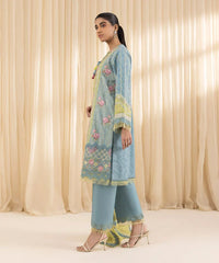 3 Piece - Embroidered Dobby Suit