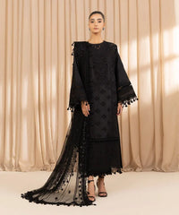 3 Piece - Embroidered Cotton Suit