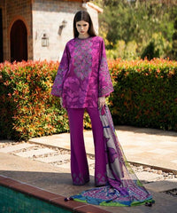 3 Piece - Embroidered Cotton Satin Suit