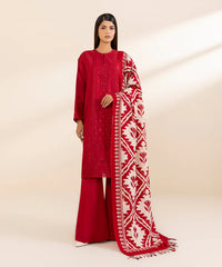 3 Piece - Embroidered Twill Suit