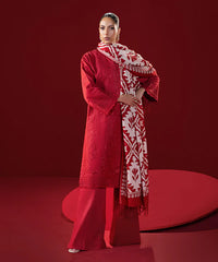 3 Piece - Embroidered Twill Suit
