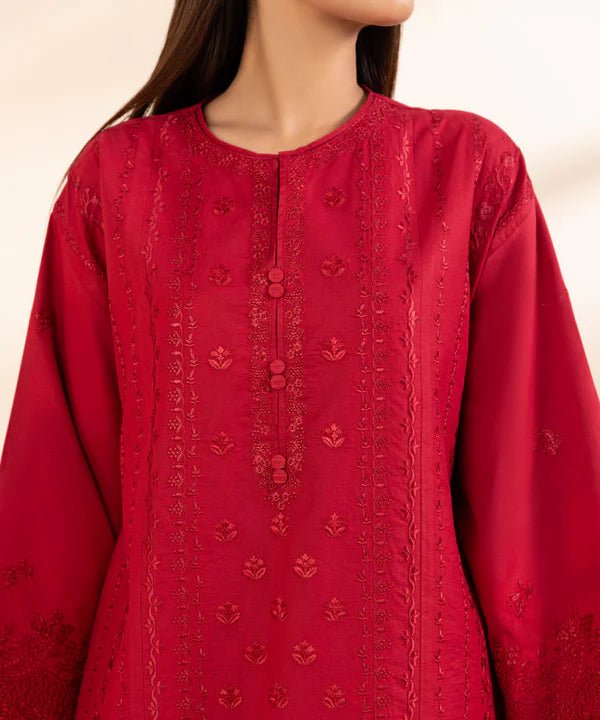 3 Piece - Embroidered Twill Suit