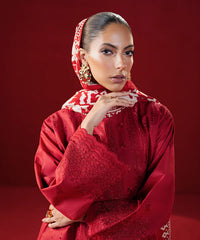 3 Piece - Embroidered Twill Suit