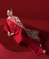 3 Piece - Embroidered Twill Suit