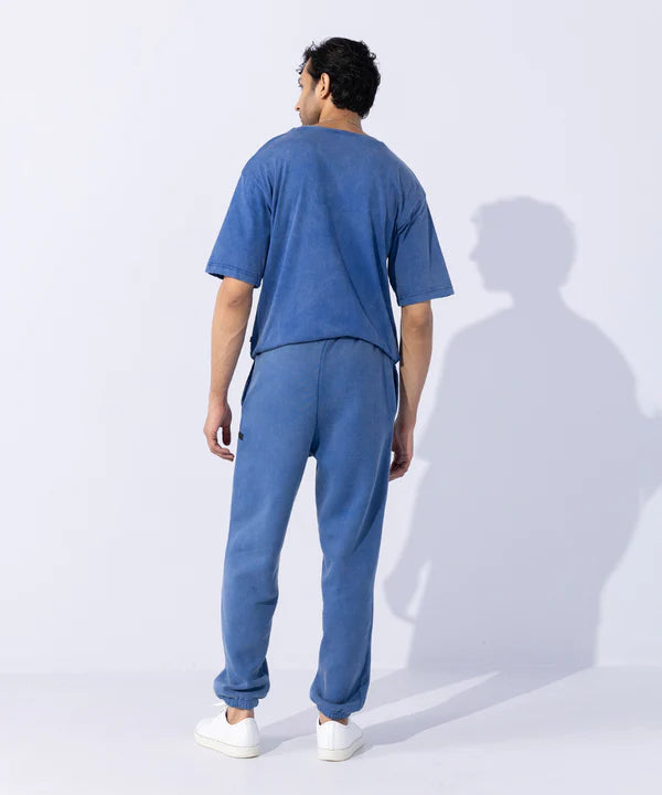 Unisex Acid Washed Jogging Trousers